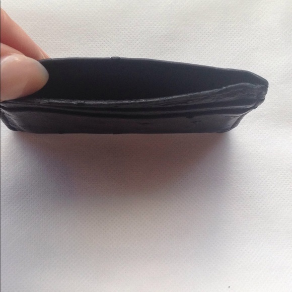 Neiman Marcus Black Ostrich Credit Card Case - Picture 2 of 3
